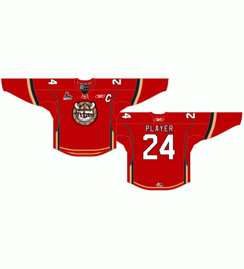 Custom QMJHL Acadie Bathurst Titan 2009-14 Hockey Jersey Road Red